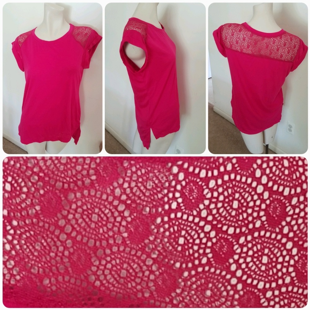 Lace back Tee